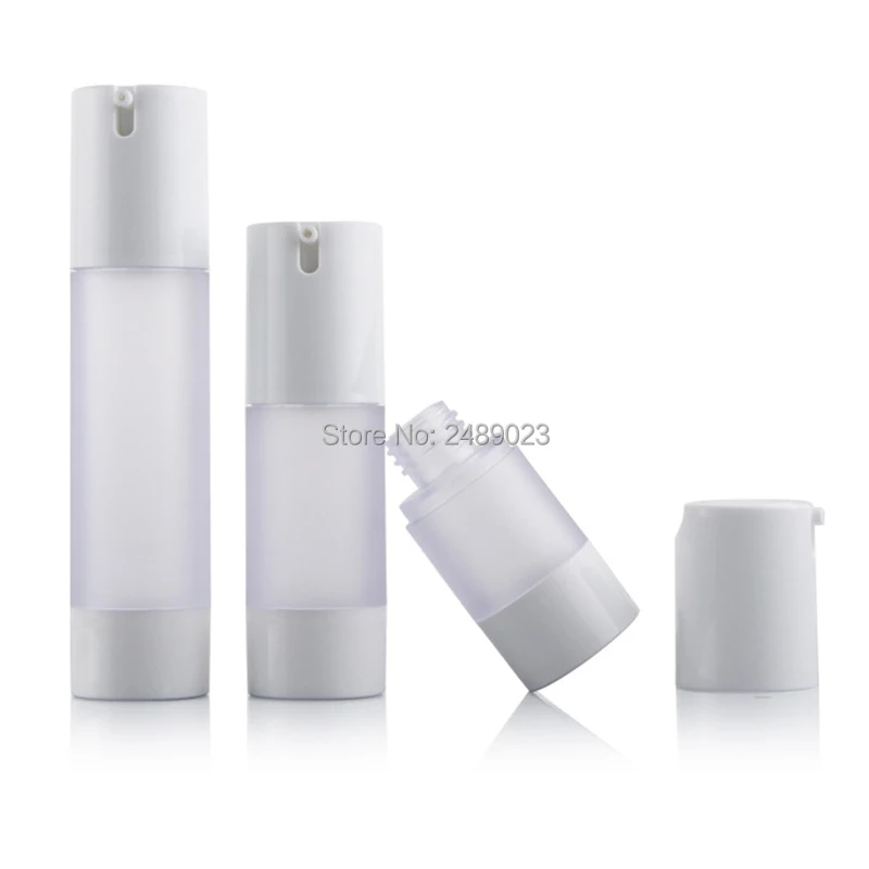 

100pcs/lot Makup Tools 15ml 30ml 50ml Airless Bottle Frosted Vacuum Pump Lotion Refillable Bottles Used for Cosmetic Container