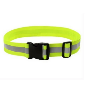 

1Pc Reflective Elastic Waist Bags Belt Support Adjustable Safety Waist Belt Night Running Walking Cycling