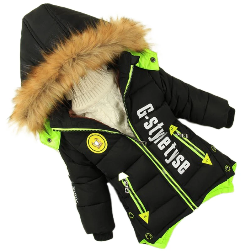 winter jacket boys Male child wadded jacket children s clothing thick jacket coat of long kids