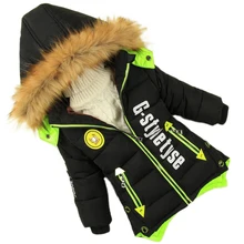 winter jacket boys Male child wadded jacket children s clothing thick jacket coat of long kids