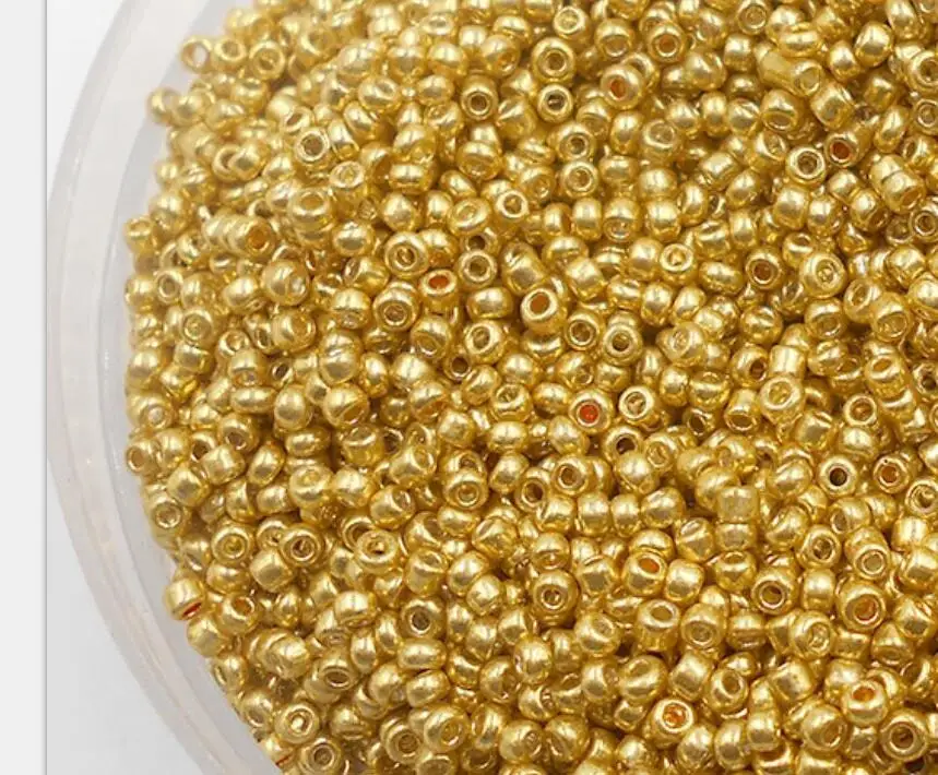

Popular Sale Sale Golden Color Shining 1000Pcs 2mm Czech Glass Seed Spacer Beads Jewelry Making DIY Pick 46 Colors