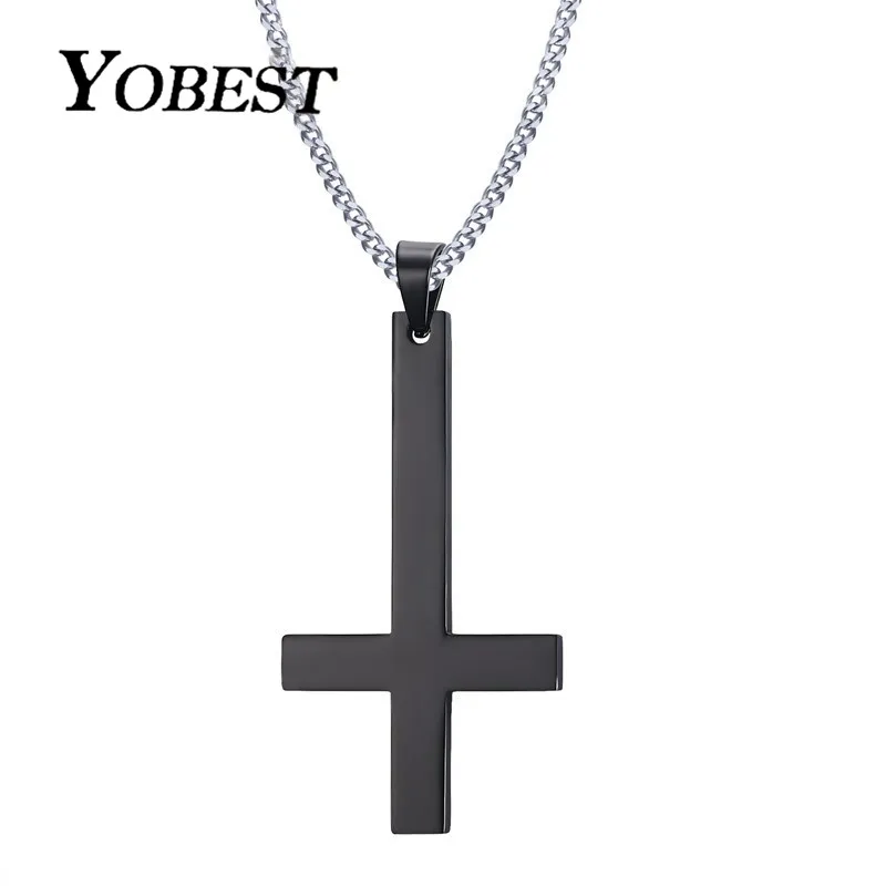 Yobest мужское черное ожерелье с подвеской в стиле Святого Питера колье из