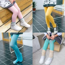 2016 Autumn 2-12y baby girls tights candy colors Children’s dancing stocking pantyhose 15 colors Vertical weave C830