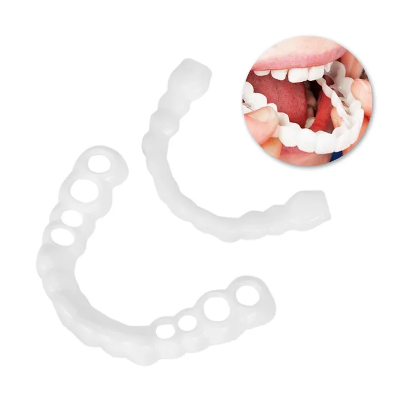

Super Comfortable False Teeth Upper Perfect Smile Fit Flex Teeth Fits Fake Tooth Cover Practical Teeth Whitening Tool