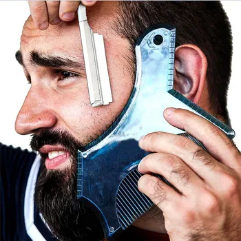 

1Pc New Men Beard Shaping Template Beards Comb Styling Shaper Hair Beard Trim Shaving Guide Tool Makeup Beauty Tool Gift
