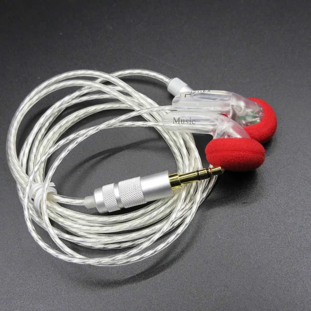 FENGRU DIY EMX500S In-ear Earphones Flat Head DIY Earphone HiFi Bass Earbuds DJ Earbuds Heavy Bass Sound Quality PK Tingo TC200 3