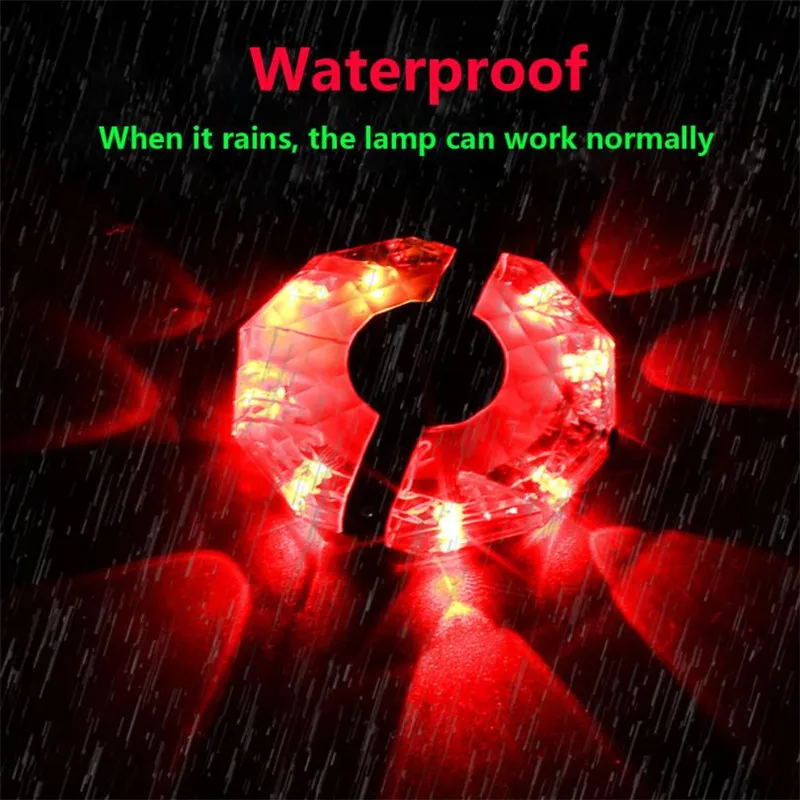 Clearance Bike Light rear Light New USB Rechargeable Bike Light Hubs Cycling Wheel Warning Bicycle Hubs Lamps Bicycle Accessories #3S01 @Y 5