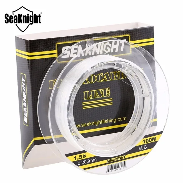 SeaKnight Высокое качество восемь размеров углеродное волокно Lear Fly Line 3LB-32LB прозрачная линия для раковины Фторуглеродные рыболовные линии 100 м