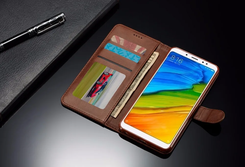 Coque чехол для Xiaomi Redmi Note 4 4A 4X5 5A 6 6A Plus Pro Prime Y1 mi A1 A2 с роскошным Ретро полиуретановым откидным бумажником, чехлы для телефонов