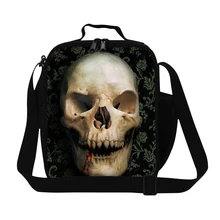 Череп ланч-охладитель сумки для мальчиков Подростковая Герметичная сумка для еды для школы крутая сумка для еды через плечо ланч-Контейнер сумка многоразового использования для мужчин