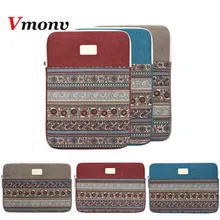 Vmonv холст чехол для ноутбука чехол для MacBook Air Pro retina 11 12 13 15 дюймов вертикальный крест лайнер рукав сумка для ноутбука