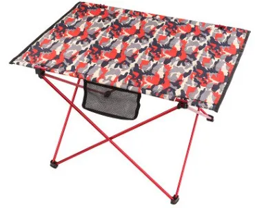 Red Table VILEAD 4 цвета камуфляж Сверхлегкий складной походный стол портативный водонепроницаемый для пикника пляж Открытый самоуправляющийся путешествия барбекю армия - Цвет: Red Table