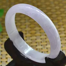 Кремовый лед через фиолетовый нефритовый браслет ледяные клеевые виды Изумрудный светло-фиолетовый нефритовый браслет