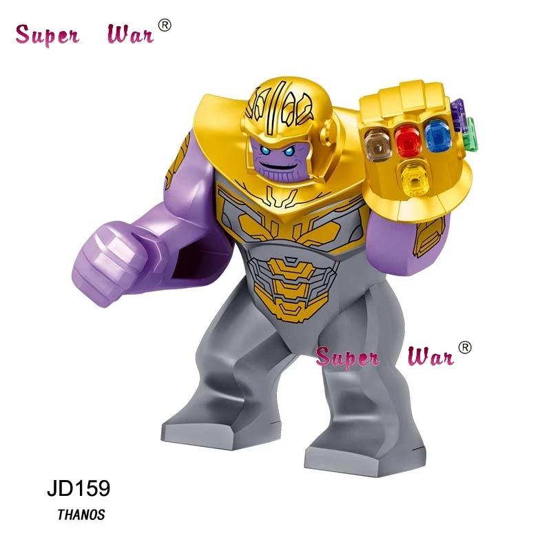 JD159 50 шт. супергерой Marvel Мстители танос блоки большого размера Халк халкбастер яд Человек-паук строительный блок для детей игрушки - Цвет: JD159