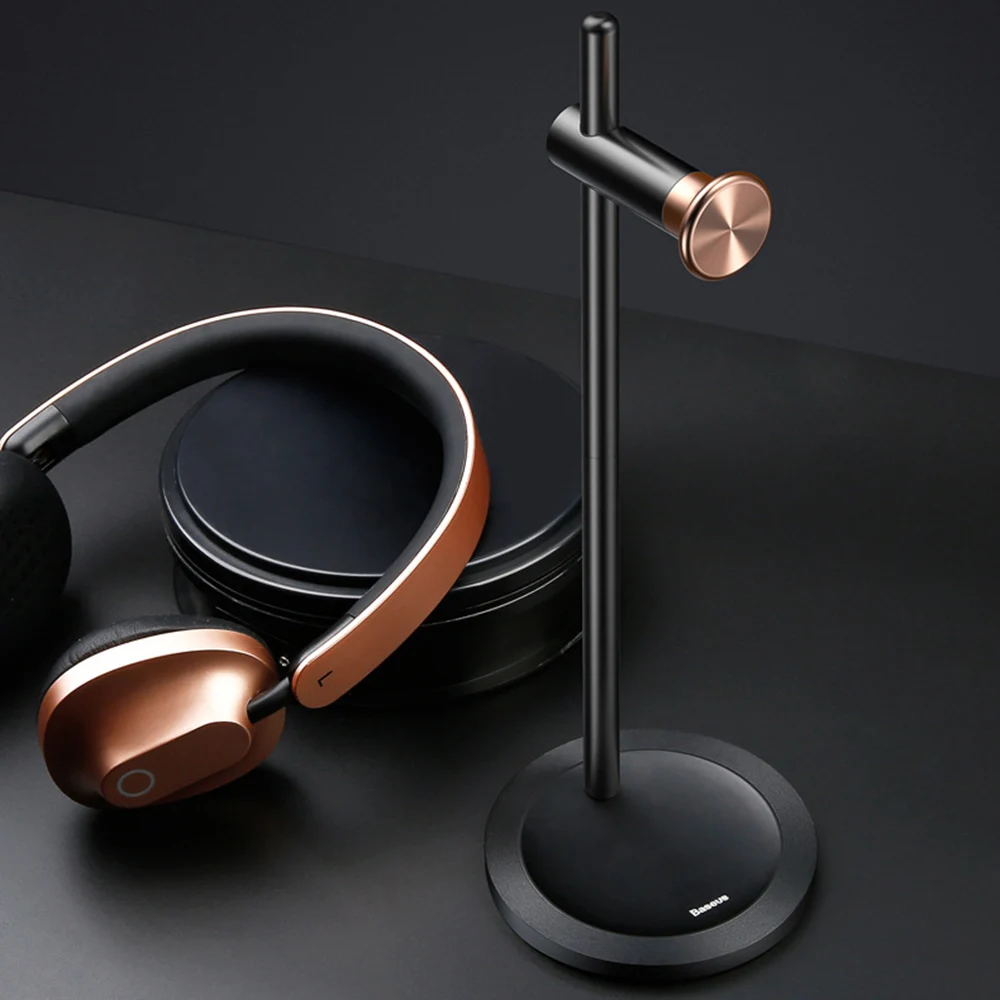 

Baseus Adjustable Headphone Holder Fashion Design Metal Texture Headphone Stand Earphone Headset Desktop Stand Hanger Holder