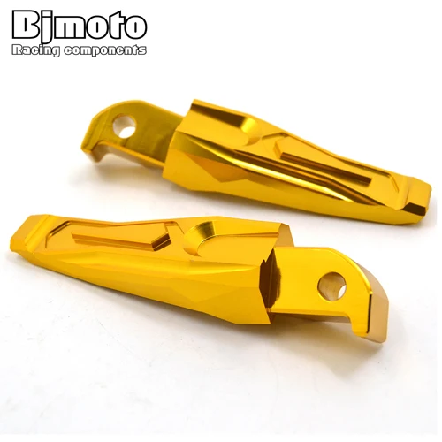BJGLOBAL мотоцикл Задняя подставка для ног подножка Алюминиевая CNC задние Пассажирские подножки для Yamaha Tmax T-max 500 T max 530 XP500 13-15 - Цвет: Золотой