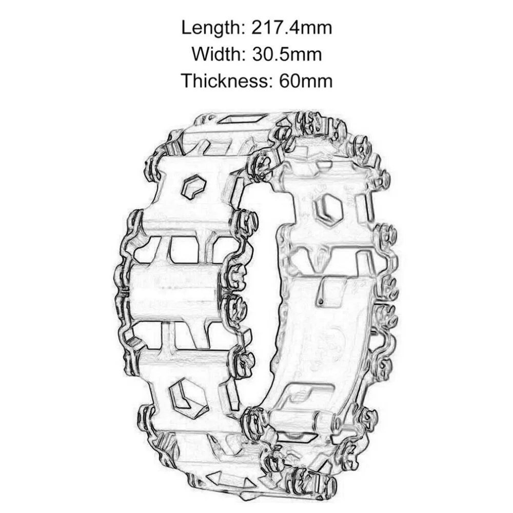 Многофункциональный браслет с протектором из нержавеющей стали, открытый болт, набор инструментов для водителя, удобный для путешествий, удобный Мультитул