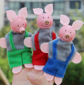 Три маленьких свиньи плюшевые игрушки кукла на палец труба история мультфильм относится даже игрушки для детского сада