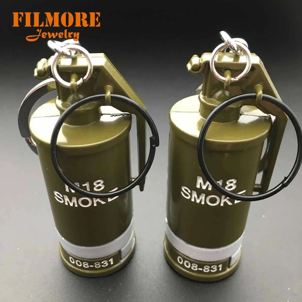 

SMOKE M18 Playerunknown's Battlegrounds PUBG Keychain Pendant Metal Key Chian Ring Holder llaveros Chaveiro Porte Clef For Men