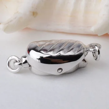 

Solid 925 Sterling Silver clasp,pea shaped security tab clasp for necklace/bracelet,Clasp for Jewelry Diy Components and Finding