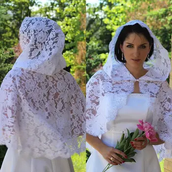 

2019 Short Lace Bridal Bolero Shawls Cheap Custom Made Wraps Wedding Cape Cloak