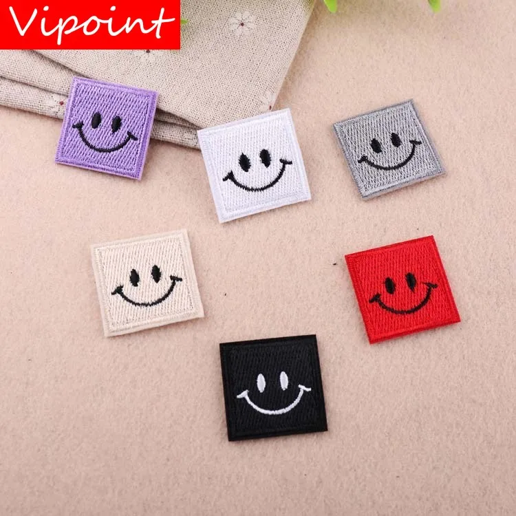 

VIPOINT embroidery smile patches face patches badges applique patches for clothing YX-105