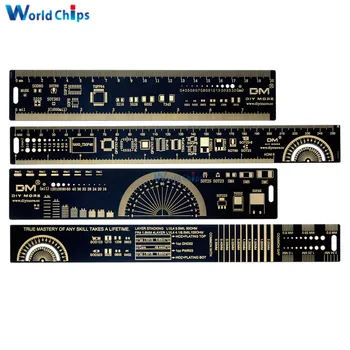 

15cm 20cm 25cm Multifunctional PCB Ruler Measuring Tool Resistor Capacitor Chip IC SMD Diode Transistor Package Electronic Stock