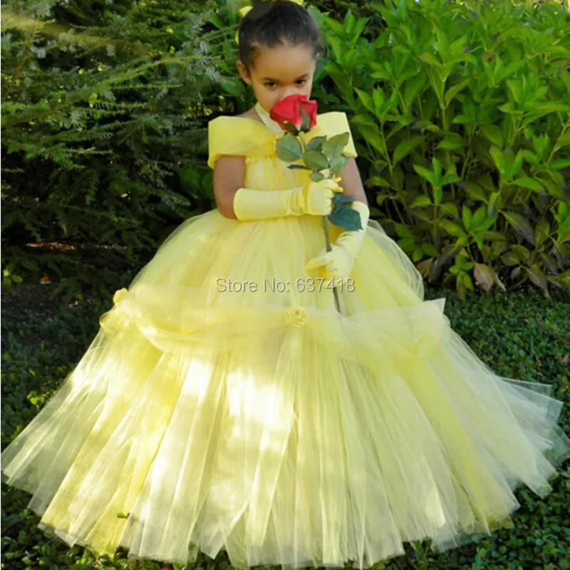 little girl yellow pageant dresses