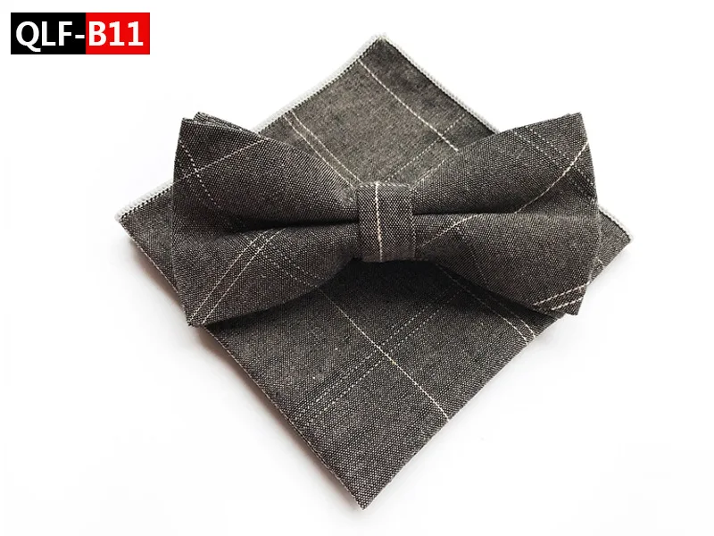 Новый дизайн хлопок британский стиль галстук бабочка и носовой комплект для мужчин Bowties карман квадратный носовой платок костюм Мода