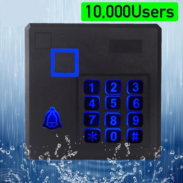 

IP65 Waterproof smart rfid card reader standalone access 10000 Users Large Capacity Proximity Keypad Access Control Outdoor Use