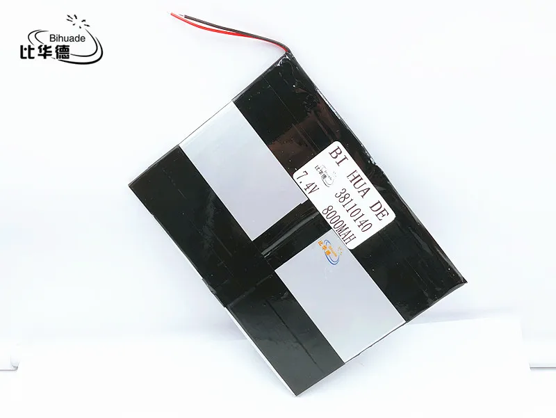 Li-po 7,4 V 38110140 8000 mah полимерная аккумуляторная батарея большой емкости ультра-тонкая батарея среднего планшета