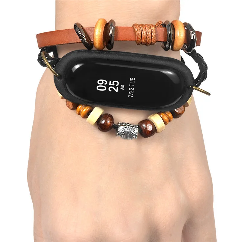 HIPERDEAL смарт-аксессуары mi band 3 ремешок модный кожаный браслет из бисера Плетеный ремешок Замена для Xiaomi mi Band 3