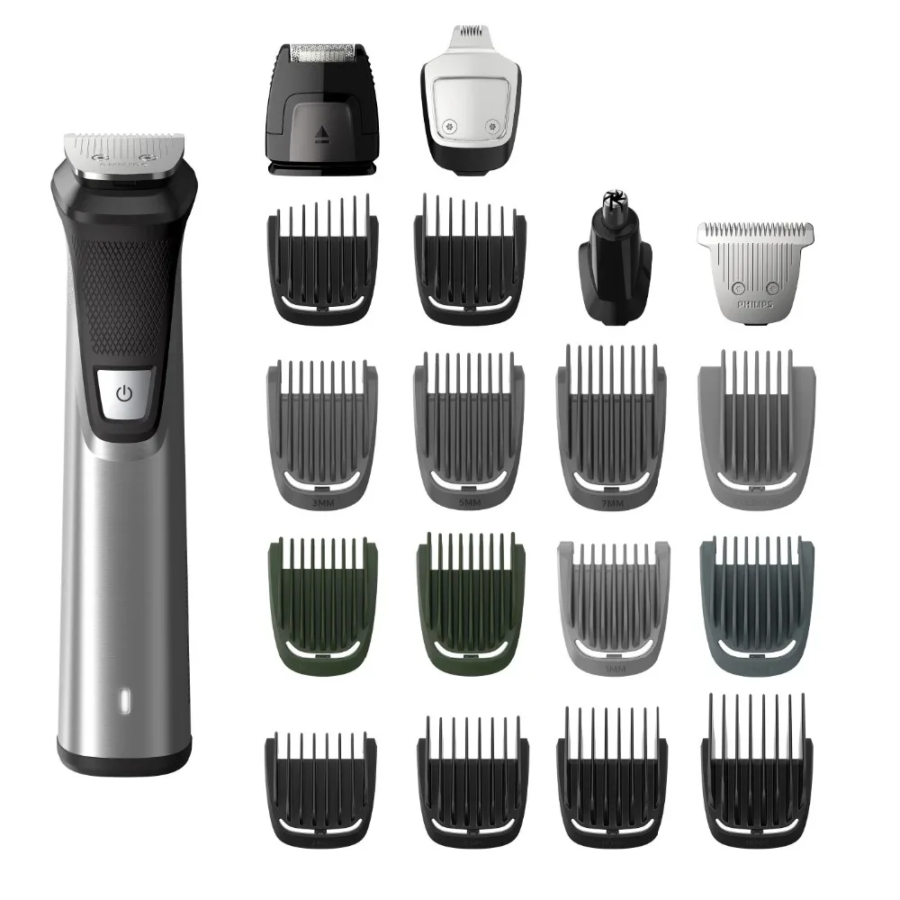 Philips Norelco серии 7000 Multigroom 18 шт. мужские перезаряжаемые электрический триммер бритвы MG7750/49