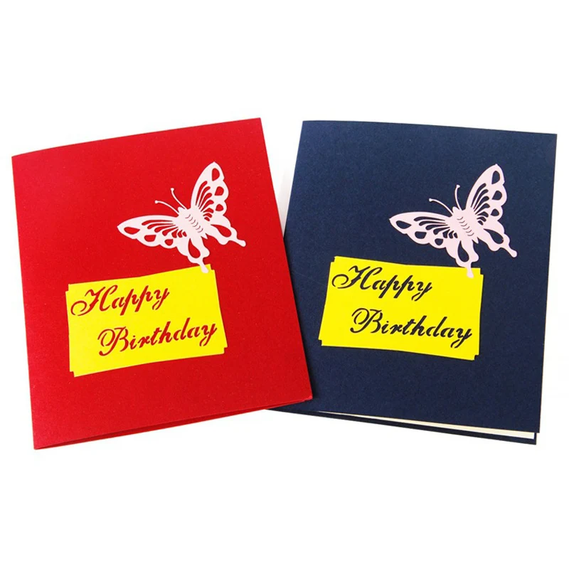 3D лазерная вырезка своими руками резьба свечи для торта на день рождения бумажные приглашения Поздравительные открытки Почтовая открытка Дети День рождения подарок+ конверт