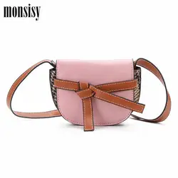 Monsisy новый кошелек для девочки сумка Детский кошелек Детская сумка на плечо винтажная искусственная кожа сумка-мессенджер детская