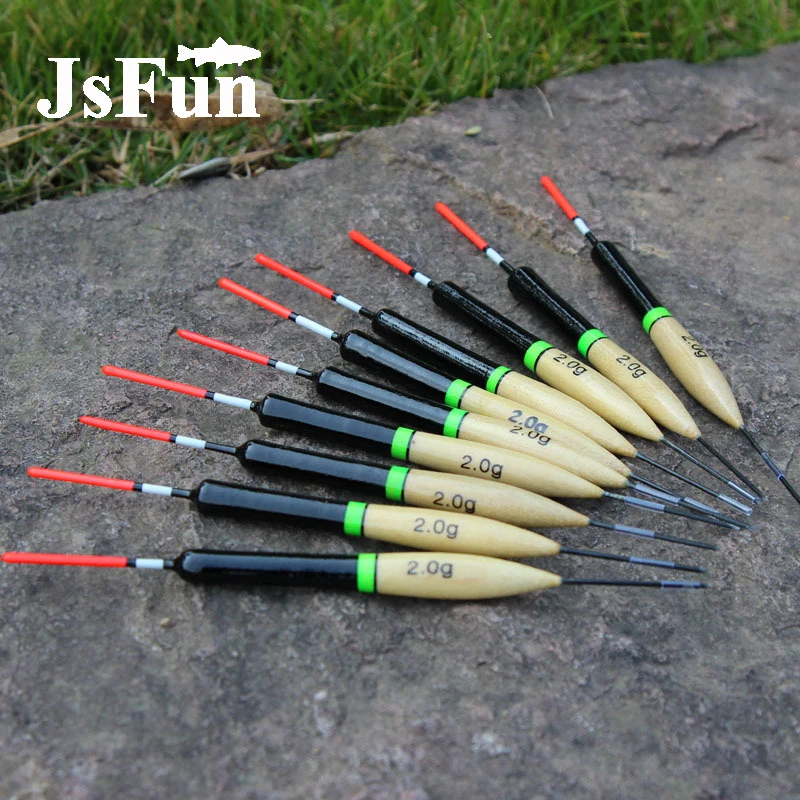 

JSFUN Hot Sale! 10Pcs/pack 2g 14.5cm Fishing Floats Set Paulownia Wood Fishing Float for rod Fishing Tackle Accessory FF30