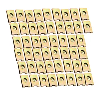

AUTO -50Pcs Car Door Panel Screw U-Type Iron Nuts Plate Clip Fastener