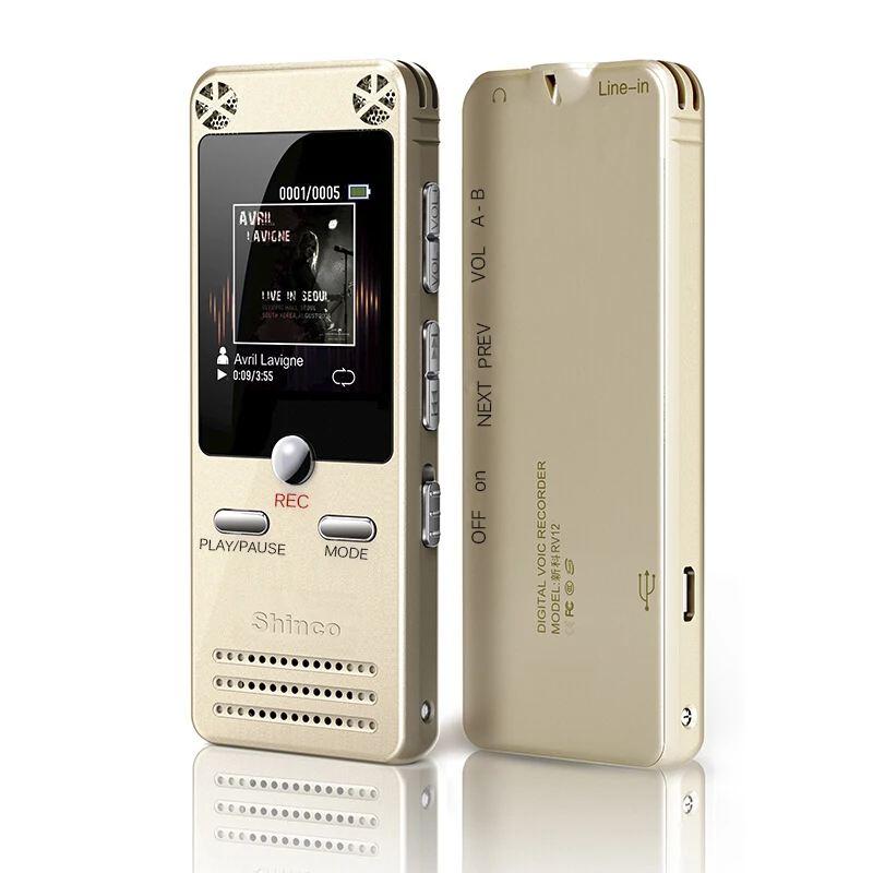 Цифровой диктофон Регистраторы Shinco RV12 32 г HD Профессиональное аудио голос Запись