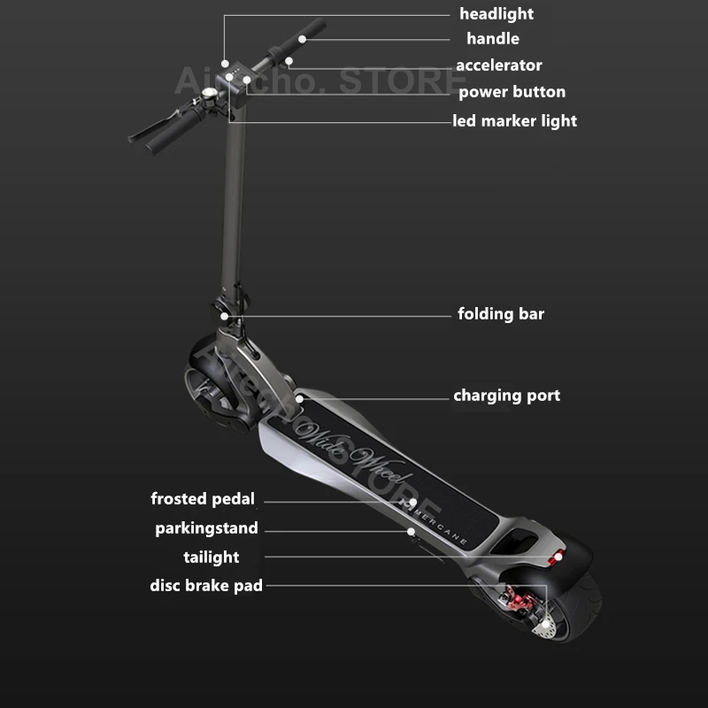 Wide wheel electric scooter 666