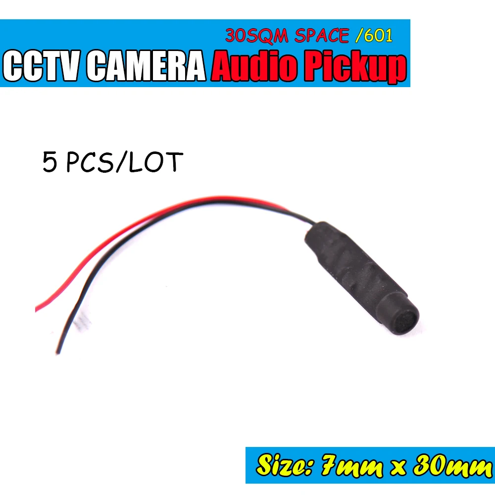 

5pcs/lot Sound Monitor Audio Pickup Security Listening for CCTV Camera Audio Camera Microphone