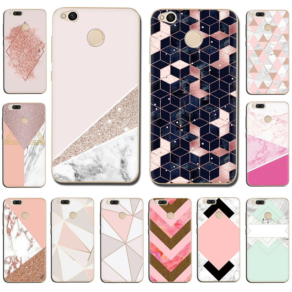 

Gold Pink Glitter Marble Hard phone cover case for Xiaomi Mi 5 5S 6 8 Lite SE A1 A2 F1 9 9SE MAX 3