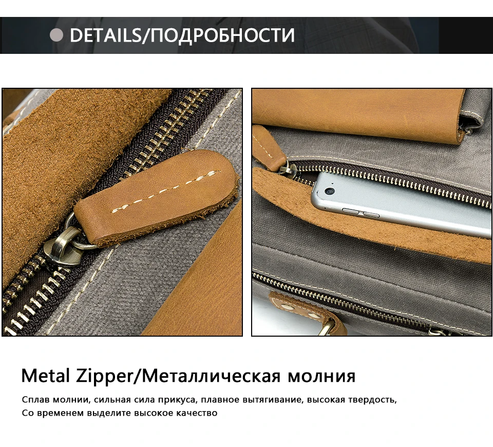 15 canvas men's briefcase bag office laptop bag mens briefcase messenger bags for men business men's 13.3' computer bags