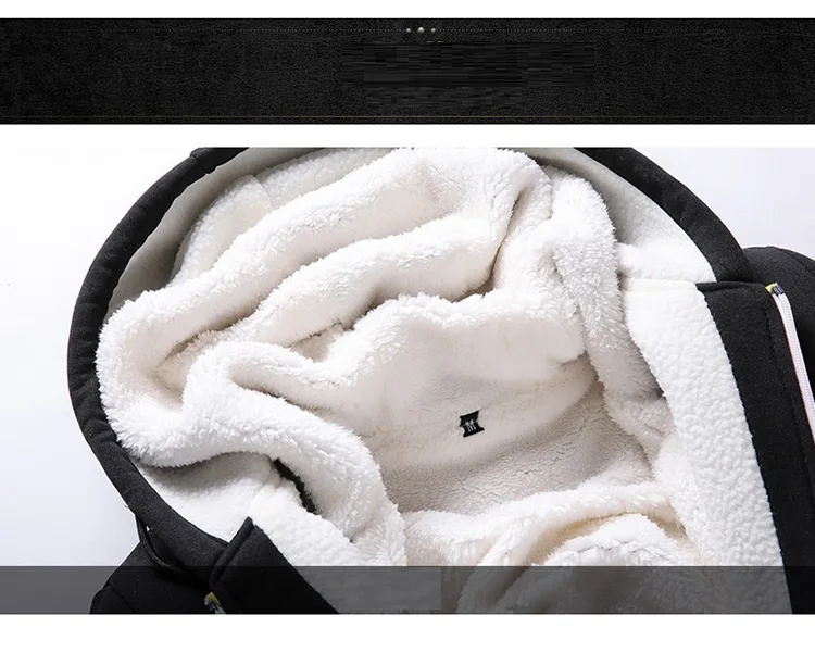Casual Tracksuit Men Set 2018 Winter New Inner Fleece Thick Hooded Jacket + Pants Men's Two Piece Sets Warm Sporting Suit Male