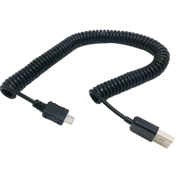 3M Micro Usb Spring Coiled Cable Extension portable