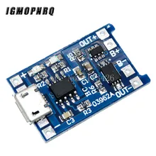 5 stücke Micro USB 5V 1A 18650 TP4056 Lithium-Batterie Ladegerät Modul Lade Board Mit Schutz Dual Funktionen 1A li-ion