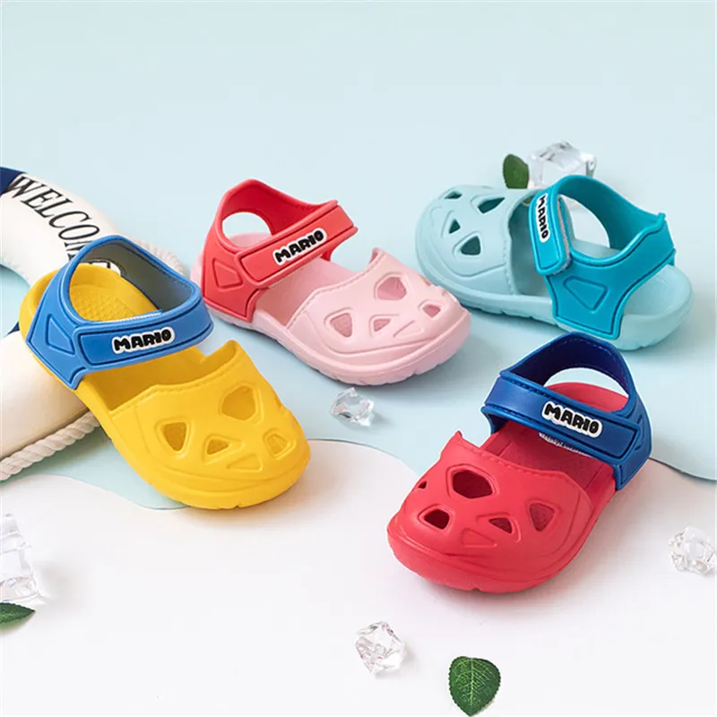 Girls Sandals Boys Barefoot Shoes Kids Summer Clogs Toddler Girl Croc Baby Beach mixed Color PVC Water Sandals (7)