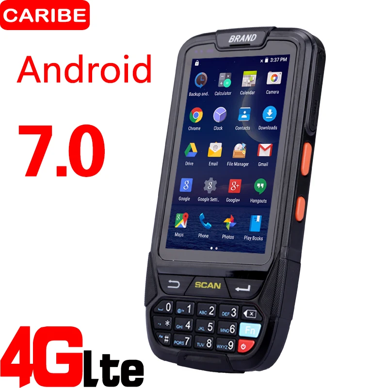 

CARIBE PDA 1D 2D Barcode Reader Industrial PDA Android 7.0 4000Mah Battery