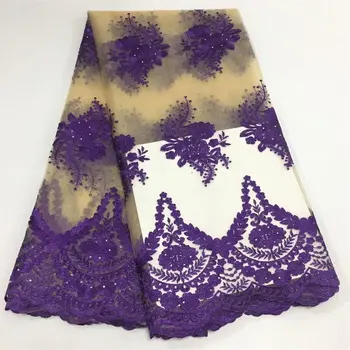 

african lace fabric 2019 high quality lace french mesh fabric rhinestones nigerian swiss lace fabrics for dress for women men