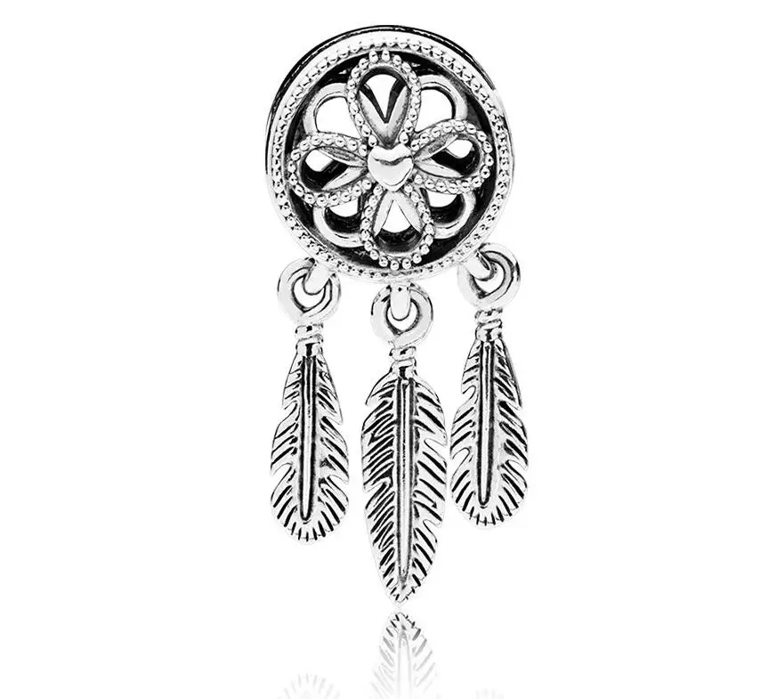 

Authentic 925 Sterling Silver Bead Spiritual Dream Catcher Dangle Charm Fit Original Pandora Bracelet & Necklace Diy Jewelry