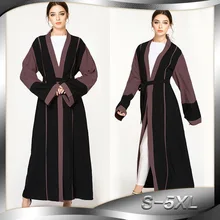 Large size group fashion splicing Islamic Muslim female robe Middle East New Dubai specifically for cardigans 1572